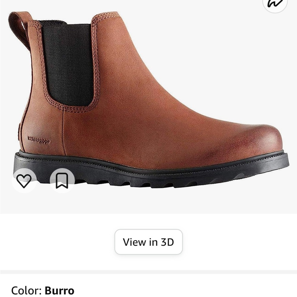 Womens Sorel Ainsley Chelsea Winter Leather Elastic Ankle Boots